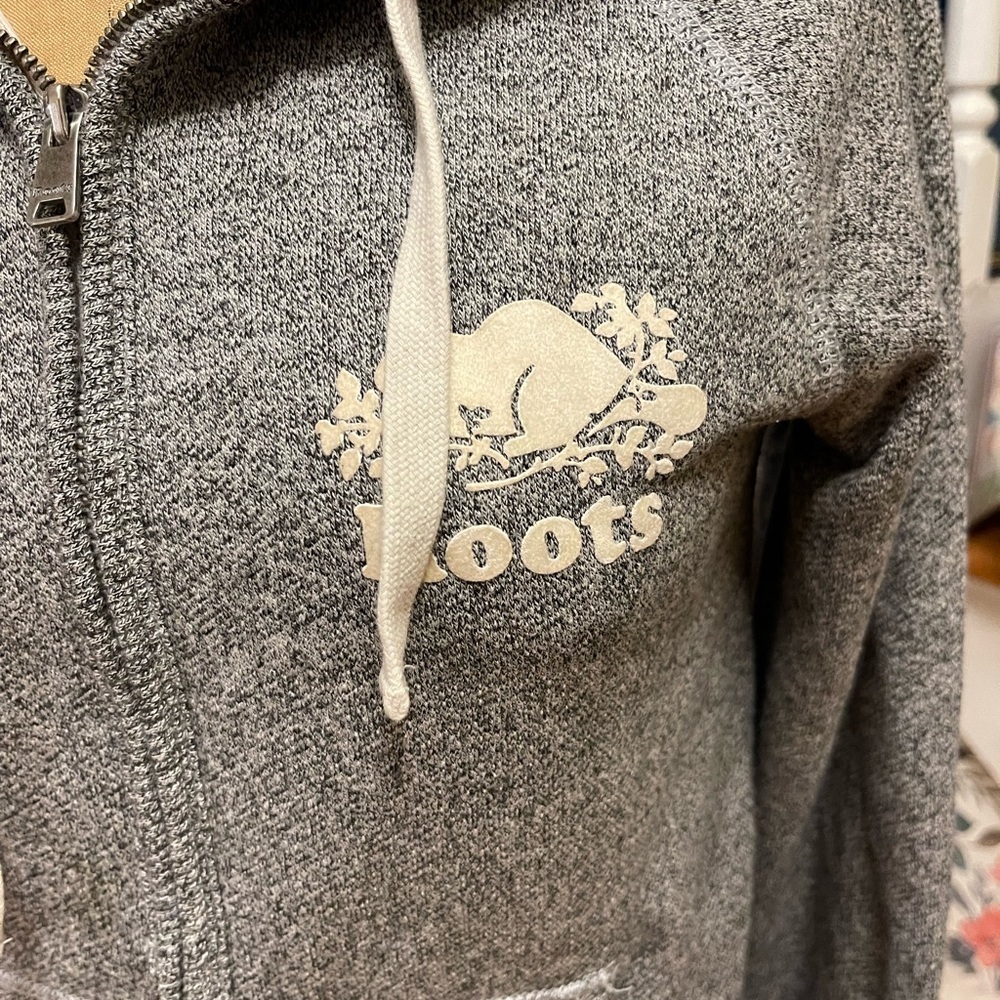 Roots | Speckled Grey Front Zip Hoodie - Picture 4 of 5